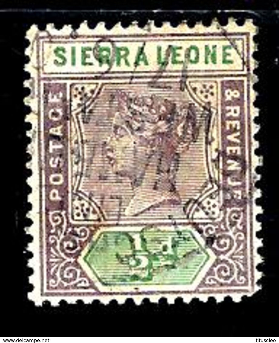 SIERRA LEONE 31° 1/2p Violet-brun Et Vert Victoria (10% De La Cote + 0,15) - Sierra Leone (...-1960)