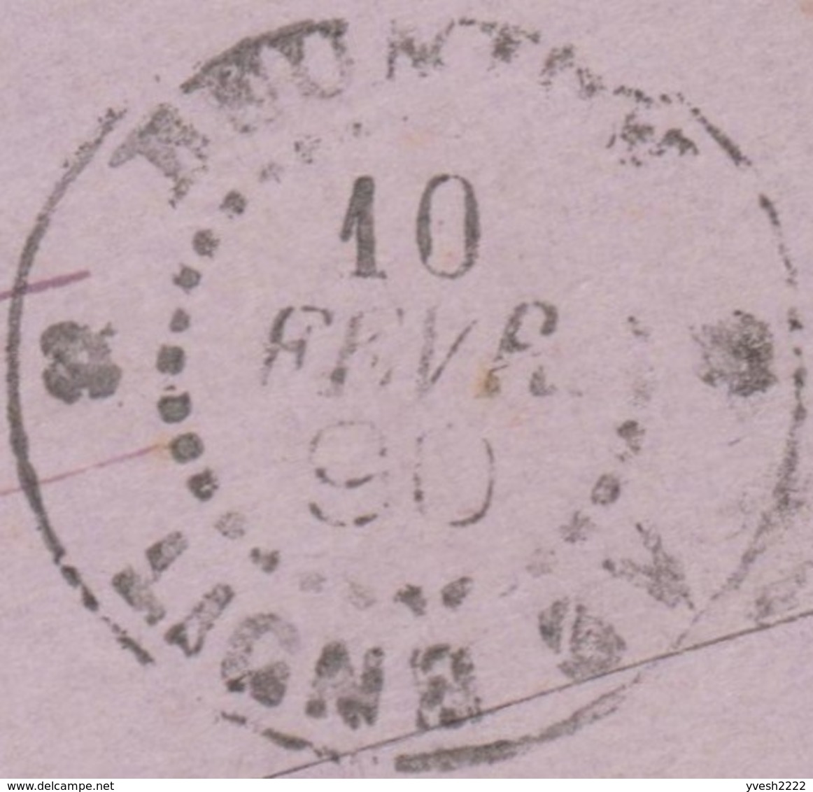 Colonies Française / Réunion 1890. Entier Postal De Saint Paul à Saint Pierre - Lettres & Documents
