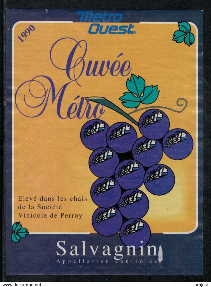Etiquette De Vin // Salvagnin, La Cuvée Du Métro Ouest Lausannois - Eisenbahn