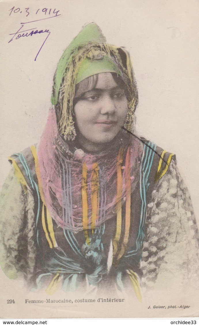 CPA Femme Marocaine, Costume D'intérieur (en Très Beau Plan) - Carte Colorisée - Other & Unclassified