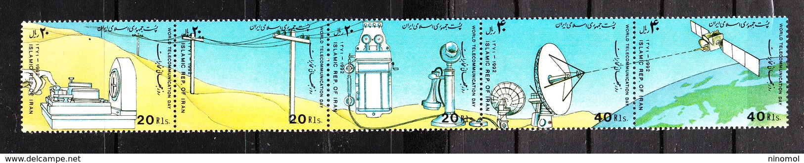 Iran  - 1992. Telecomunicazioni: Dal Telegrafo Al Satellite.  From The Telegraph To The Satellite. Complete MNH Series - Telecom