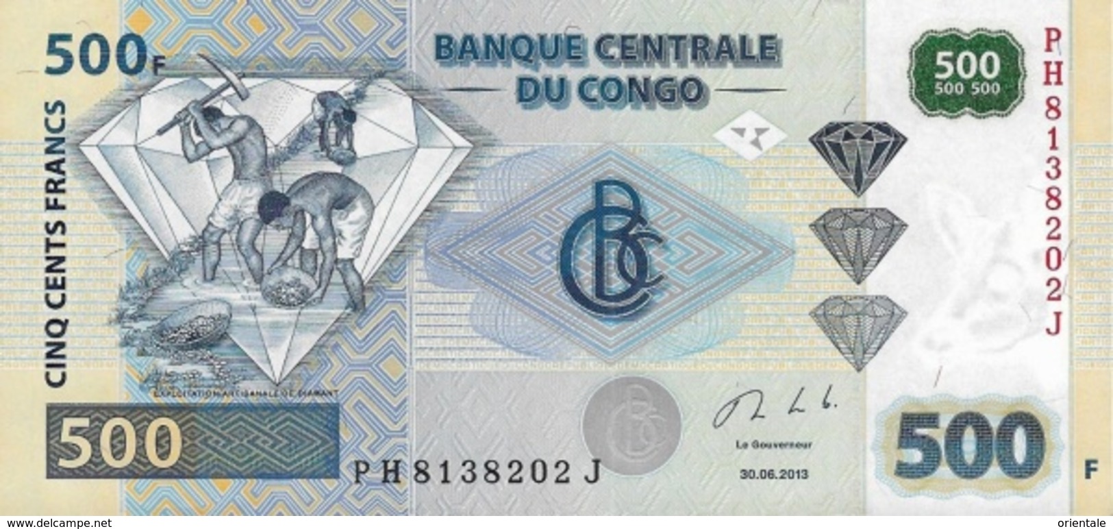 CONGO D.R. P.  96a 500 F 2013 UNC - Democratische Republiek Congo & Zaire