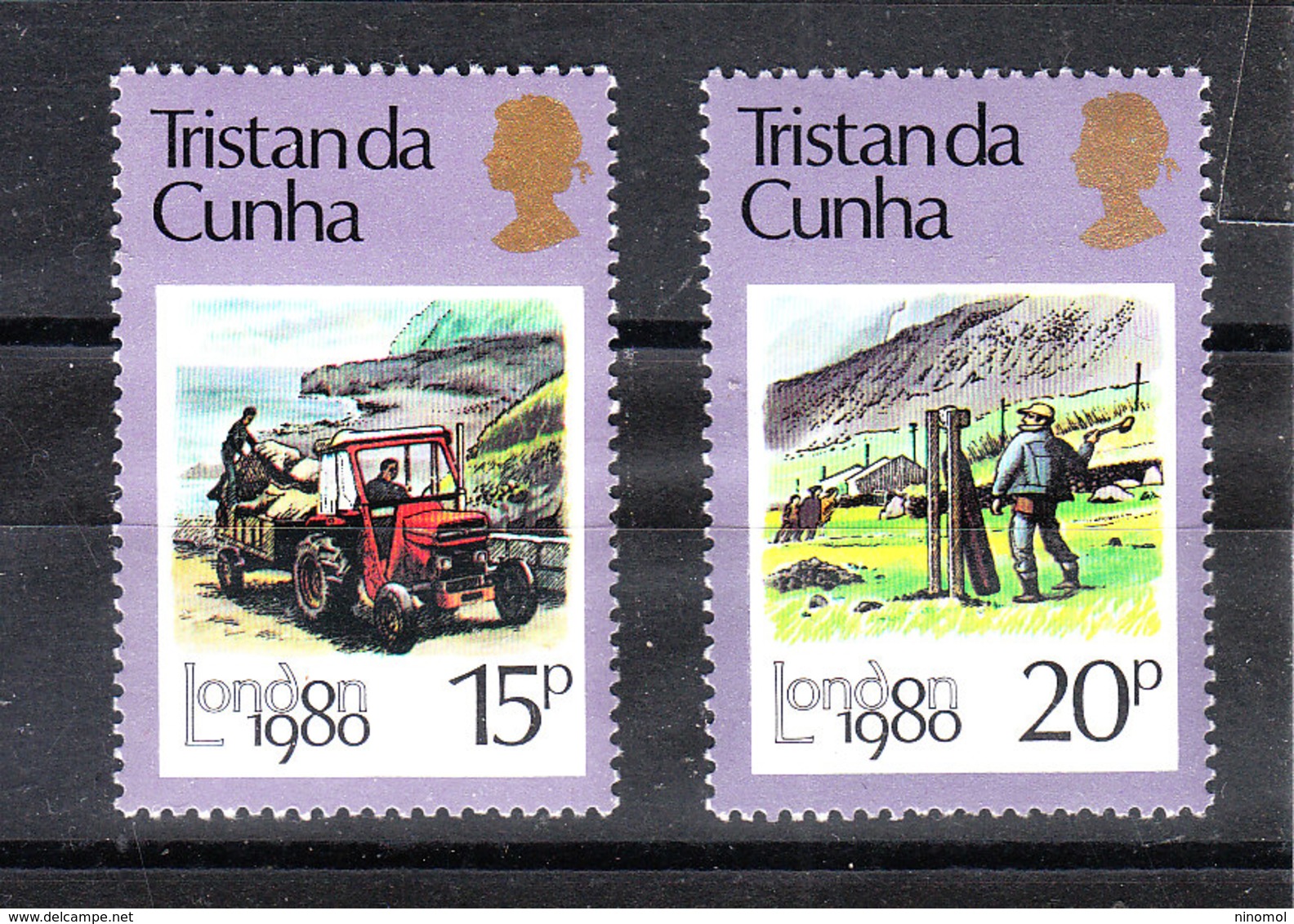 Tristan Da Cunha  - 1980. Contadini Al Lavoro, Trattore. Farmers At Work, Tractor. MNH - Agricoltura