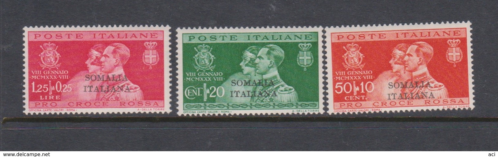 Italian Colony Somalia S 130-132 1930 Royal Wedding,mint Hinged, - Somalie