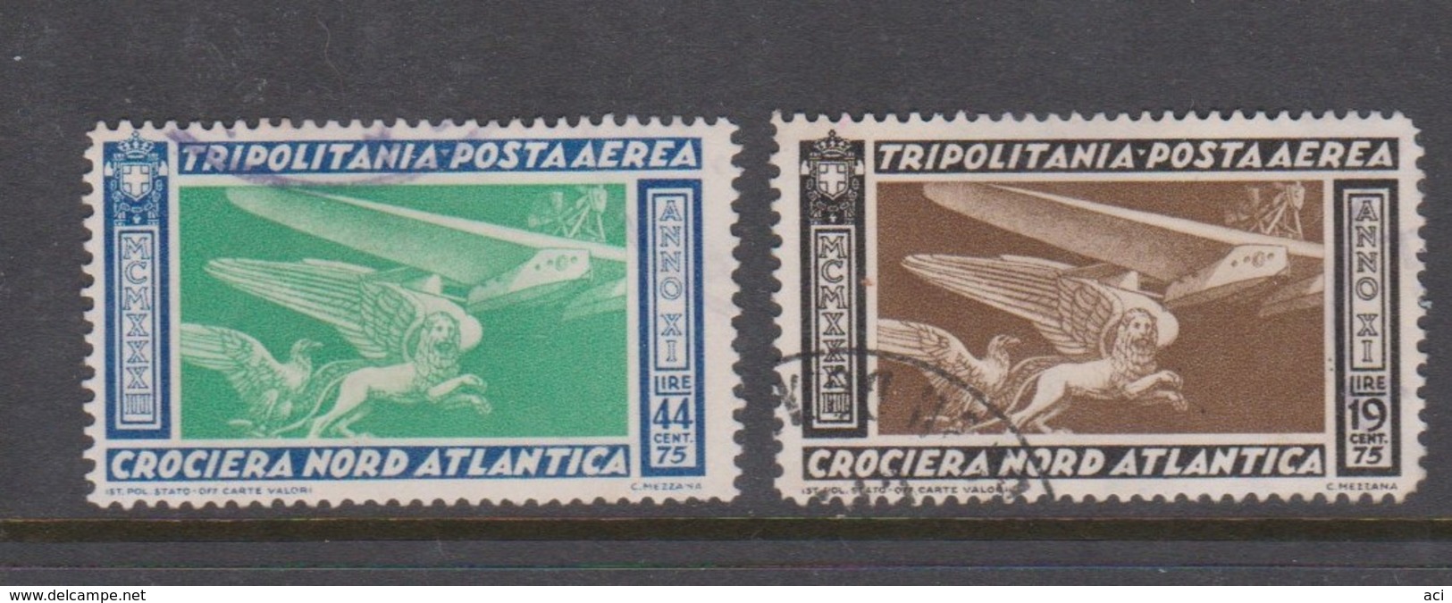 Italian Colony Tripolitania AP 28-29 1933 Balbo Flight,used, - Tripolitania