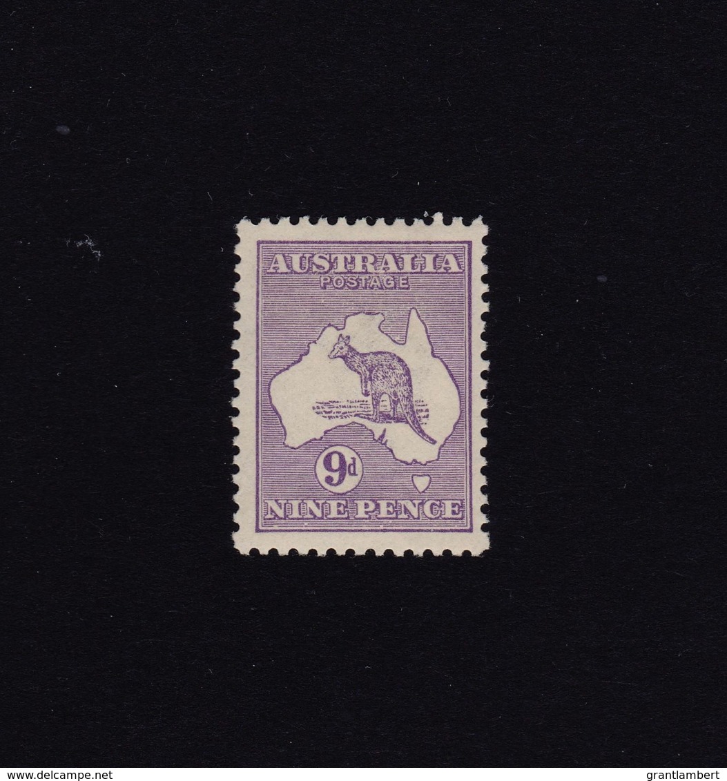 Australia 1915 Kangaroo 9d Violet 2nd Watermark MH - Listed Variety - Ongebruikt