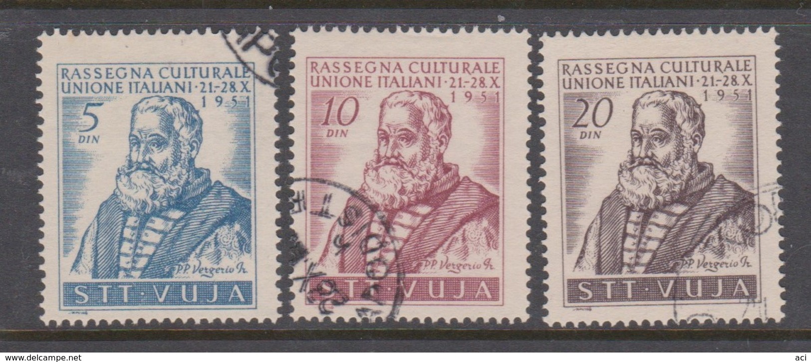 ItalyTrieste B S 41-43 1951 Italian Cultutre Festival,used, - Afgestempeld