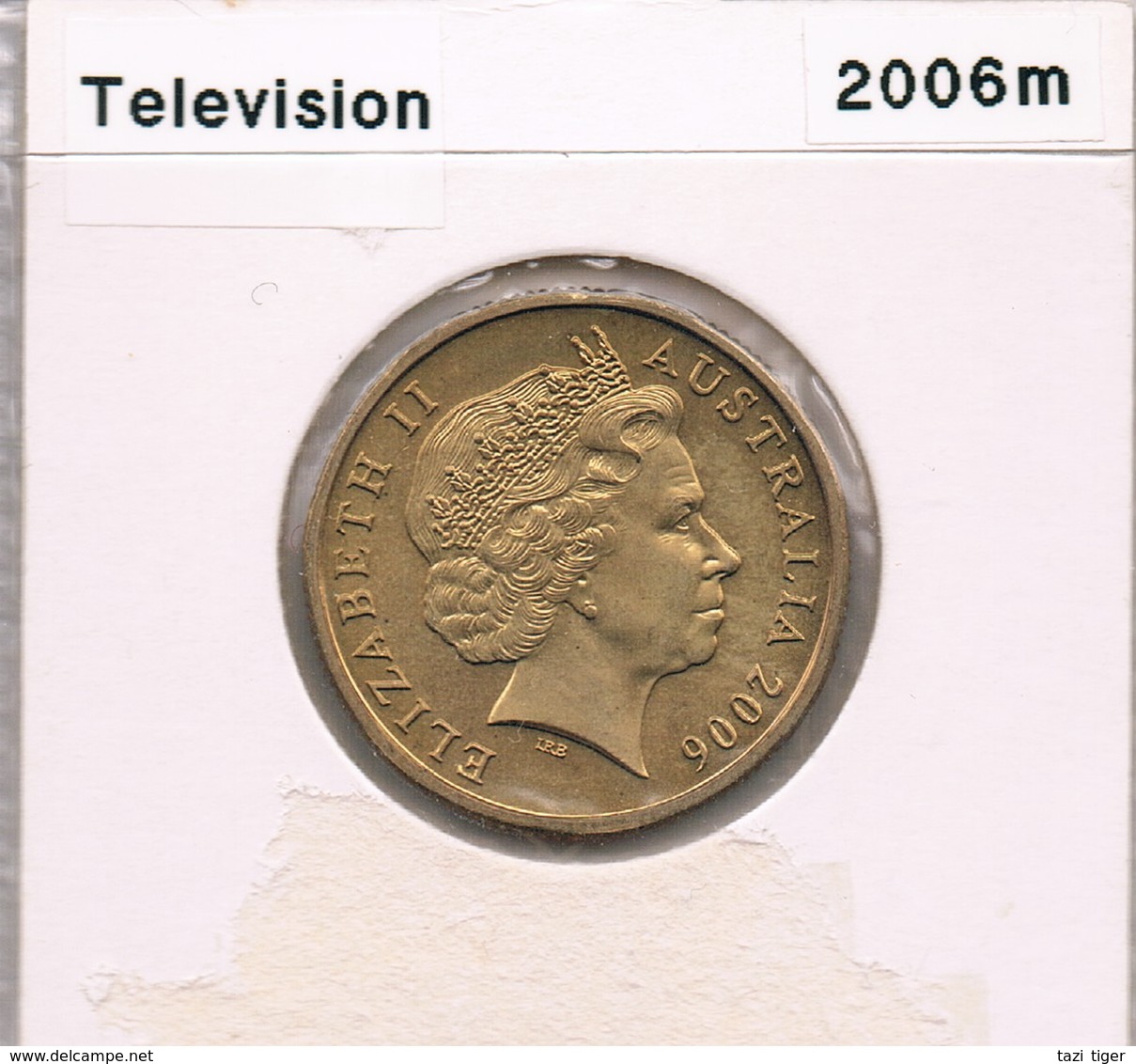 2006 • $1 • 50th Anniversary Of Television In Australia • M Mintmark • Uncirculated Coin In Acid Free Coin Holder - Other & Unclassified