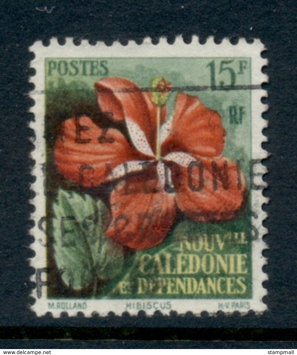 New Caledonia 1958 Flowers 15f FU - Unused Stamps