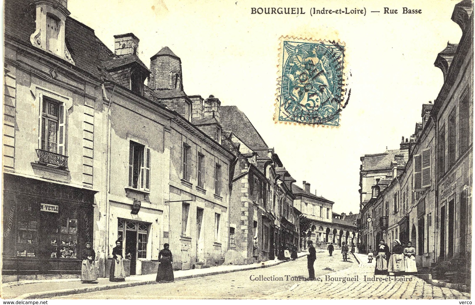 CARTE POSTALE Ancienne  De  BOURGUEIL - Rue Basse - Autres & Non Classés