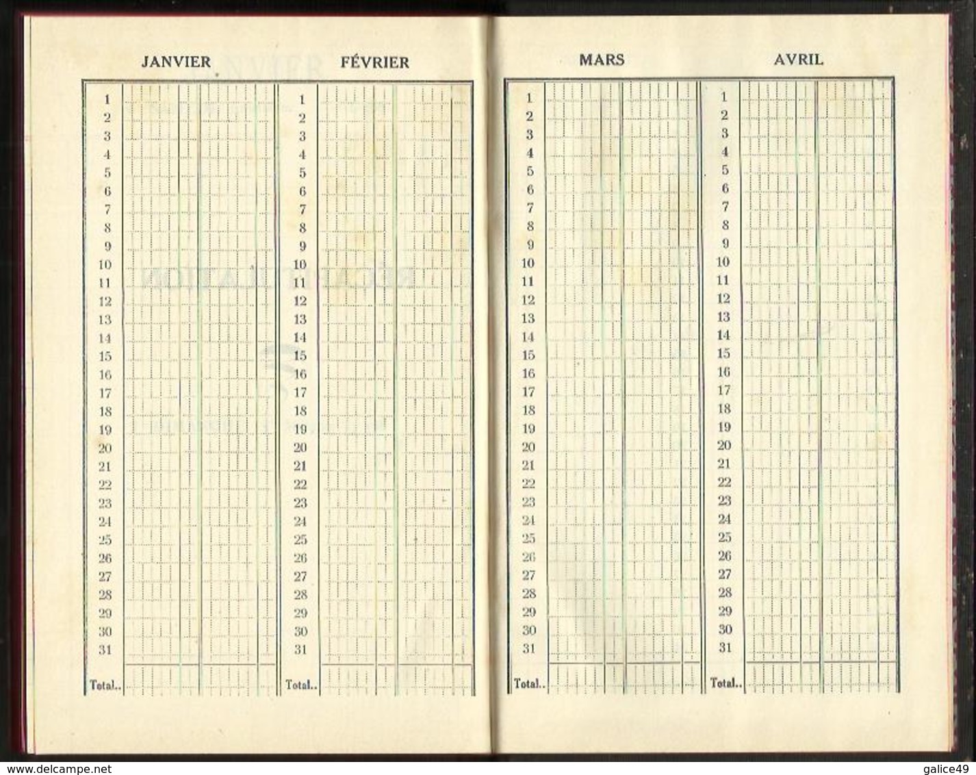 Agenda 1950 - Format 14 X 22 Cm - Couverture Cartonnée Très Rigide ... - Petit Format : 1941-60