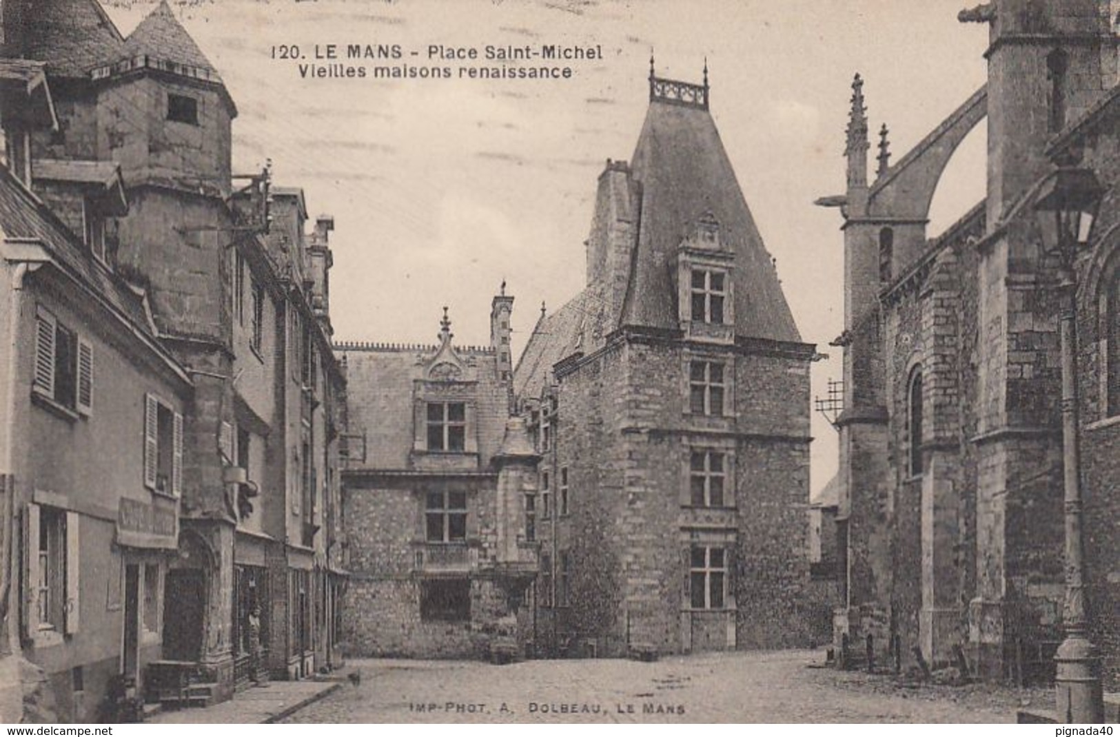 Cp , 72 , LE MANS , Place Saint-Michel, Vieilles Maisons Renaissance - Le Mans