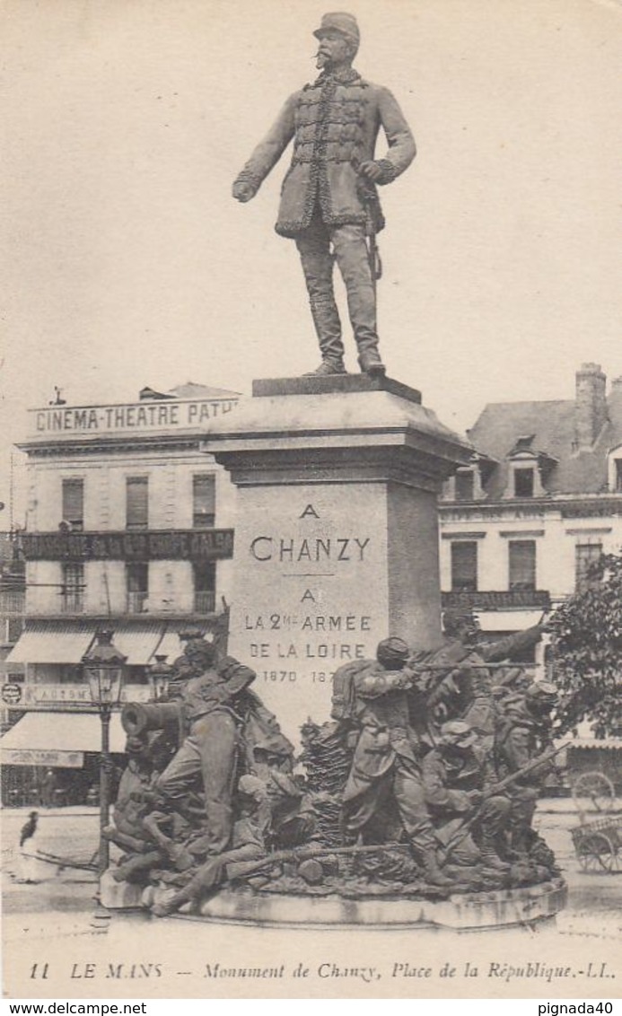 Cp , 72 , LE MANS , Monument De Chanzy, Place De La République - Le Mans