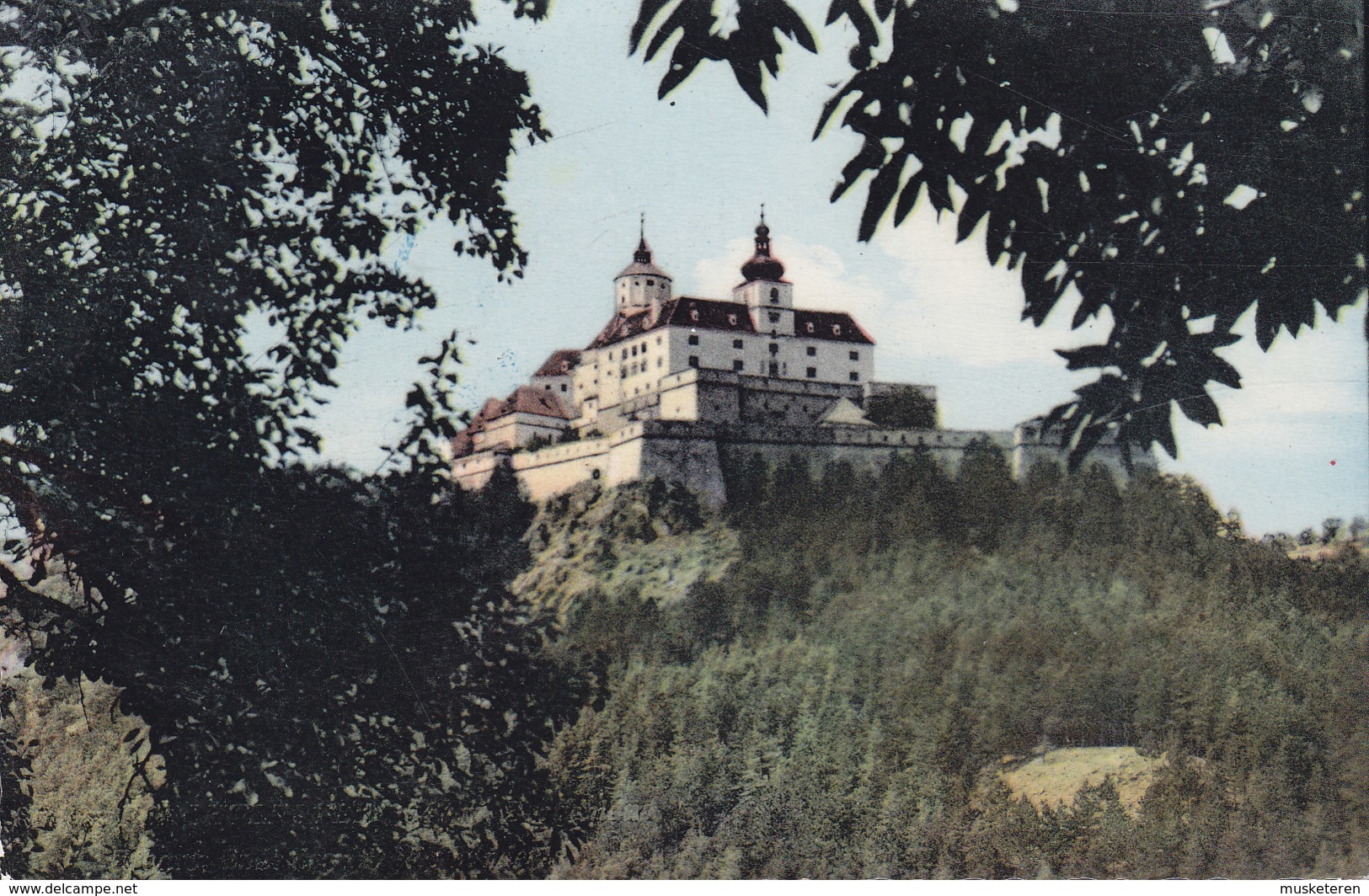 Austria PPC Burg Forchtenstein Burgenland MATTERBURG 1959 To NEW JERSEY Volkstrachten Stamp (2 Scans) - Forchenstein