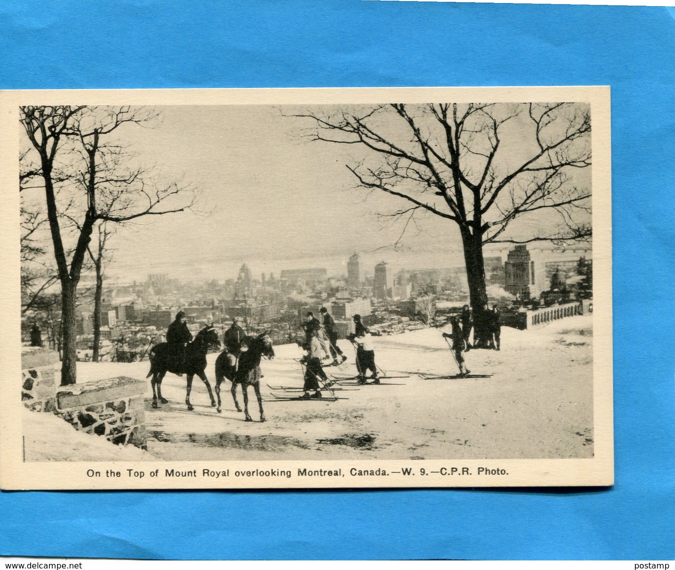 CANADA-Sport D'hiver -skis-mont Royal -Montréal- Beau Plan Animé-années1930-édition  PECO Ottawa - Montreal