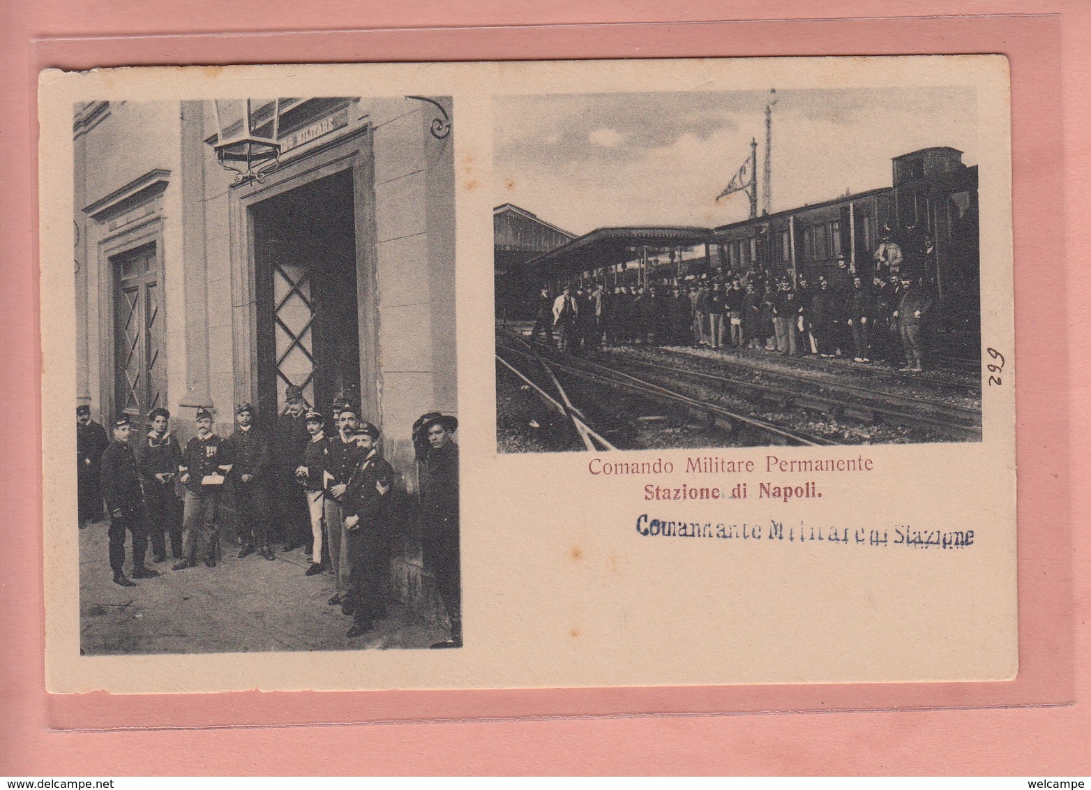 OLD POSTCARD - ITALY - ITALIA - TRAIN STATION - STAZIONE DI NAPOLI - Eisenbahnen