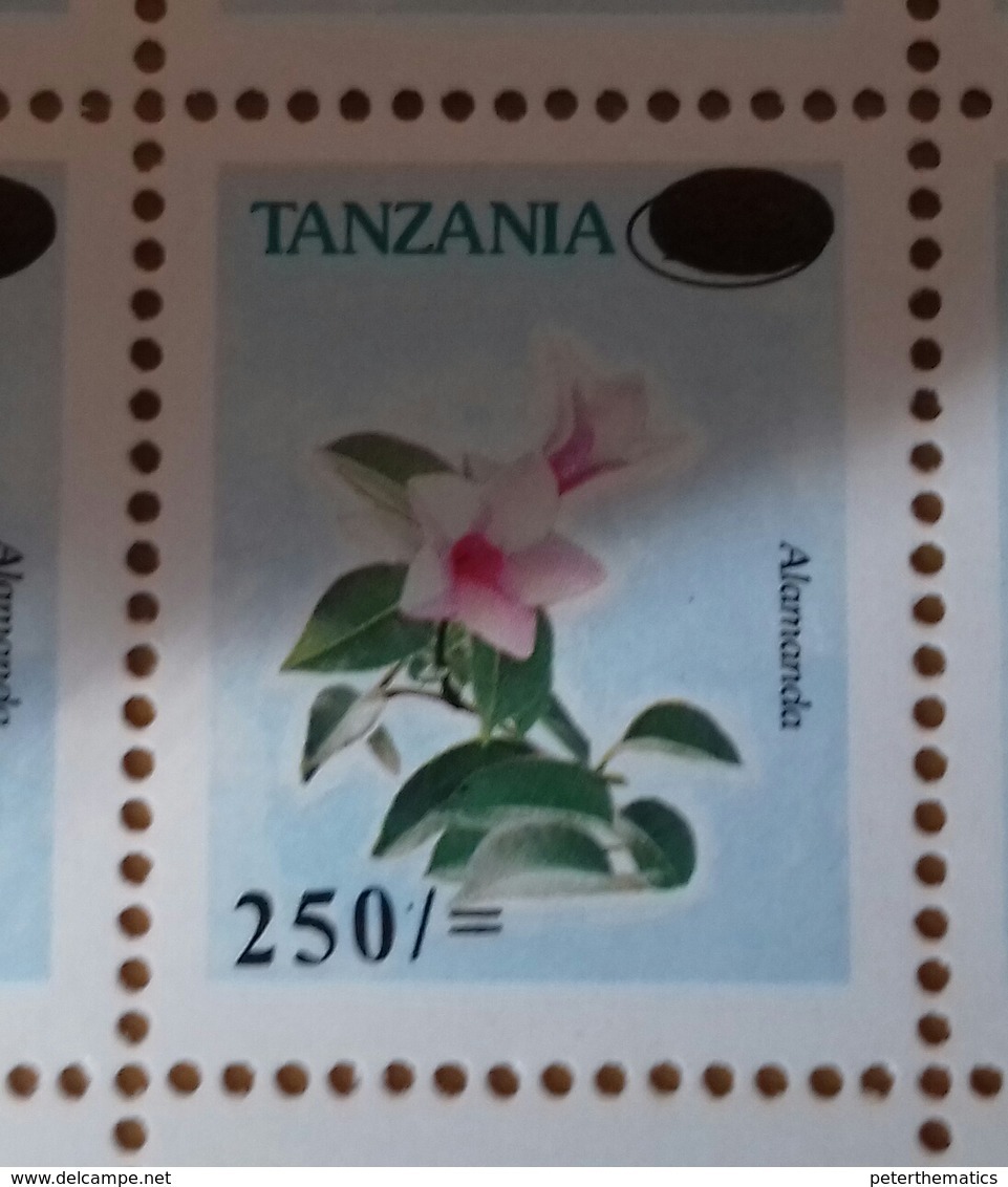 TANZANIA, MNH, FLOWERS, 1v OVERPRINT - Other & Unclassified