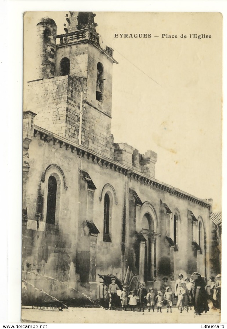 Carte Postale Ancienne Eyragues - Place De L'Eglise - Other & Unclassified