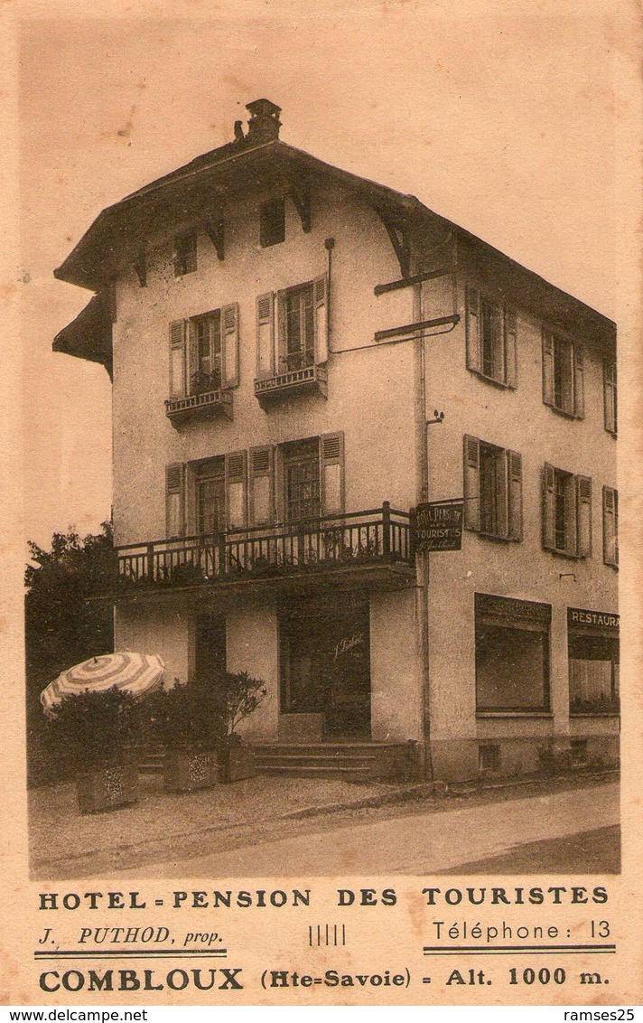 (120)  CPA  Combloux  Hotel Des Touristes  J  Puthod  (Bon état) - Combloux