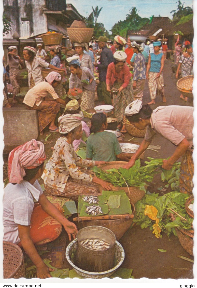 °°° 13483 - INDONESIA - TYPICAL BALINESE VILLAGE MARKET - With Stamps °°° - Indonesia