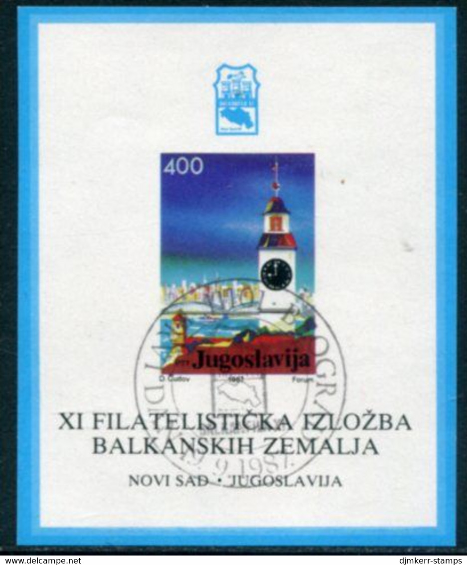 YUGOSLAVIA 1987  BALKANFILA XI Exhibition Block Used.  Michel Block 30 - Used Stamps