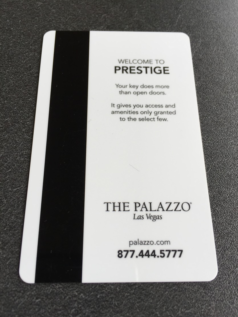 Hotelkarte Room Key Keycard Clef De Hotel Tarjeta Hotel  LAS VEGAS  THE PALAZZO PRESTIGE - Non Classés