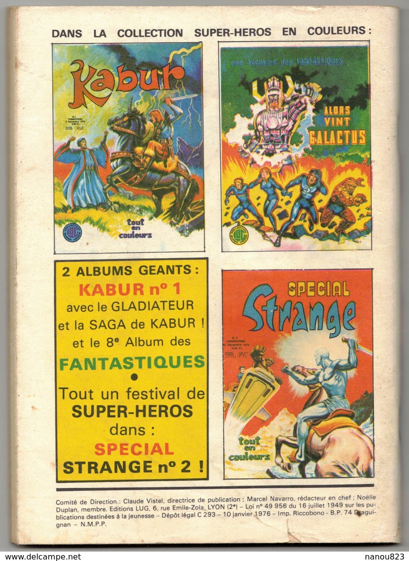 YUMA AVEC ZAGOR N° 159 MENSUEL JANVIER 1976 LUG LYON - Yuma