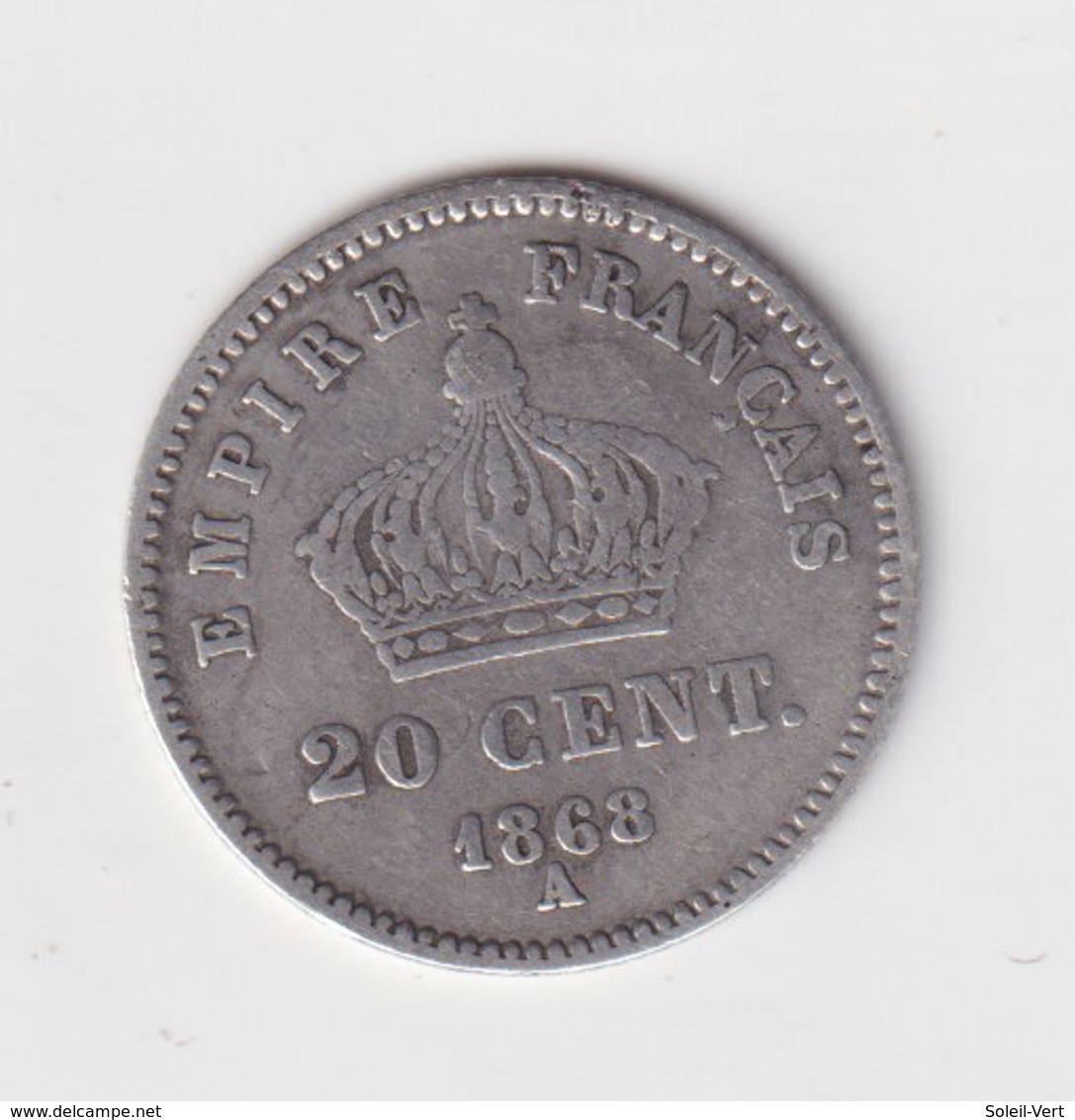 20 Centimes NAPOLÉON III 1868 A - 20 Centimes