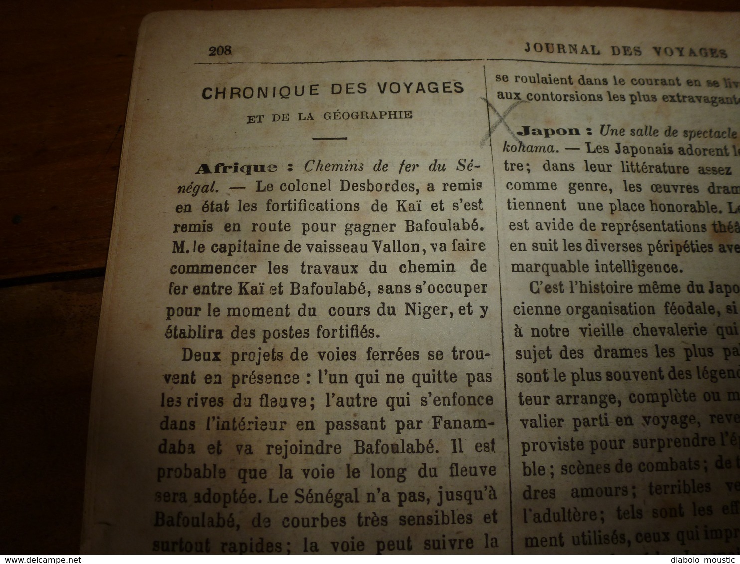 1882 JDV:Le TIGRE en Inde; Spectacle à YOKOHAMA (Japon);Dépt Seine & Marne;Marquis de Rays et colonie de Port-Breton;etc