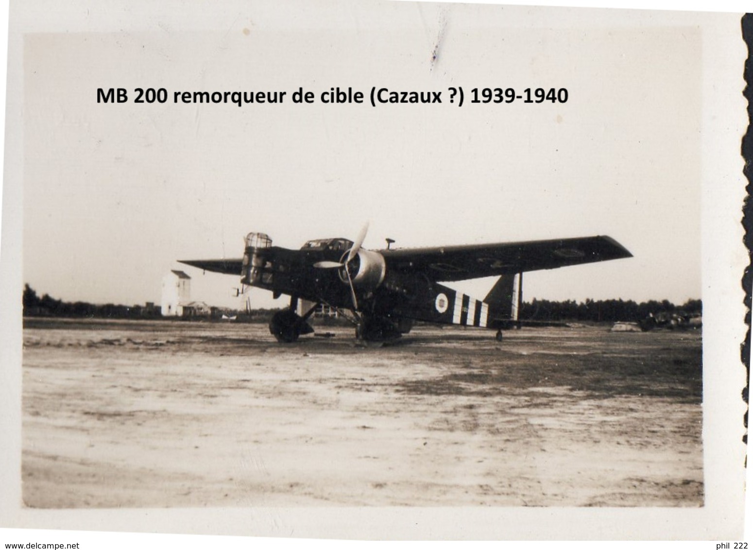 Photo Armée De L'air France Mai-juin 1940 Avion MB 200 - 1939-45