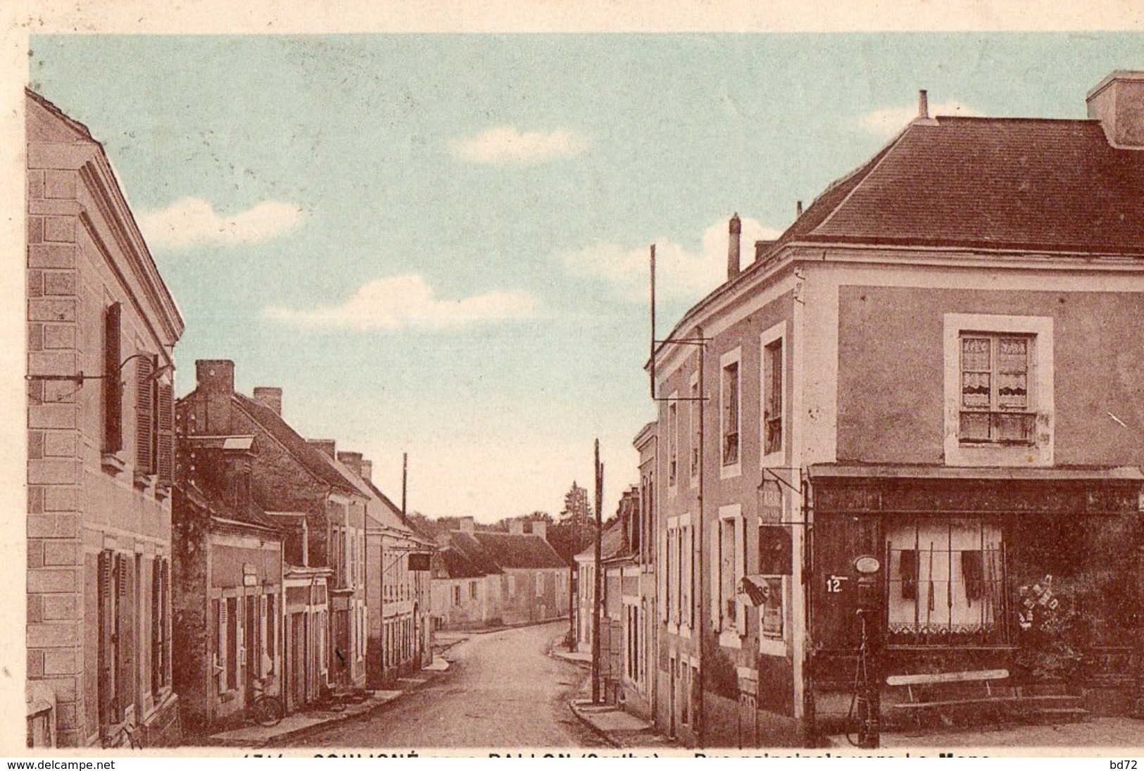 SOULIGNE SOUS BALLON - Rue Principale Vers Le Mans - Autres & Non Classés