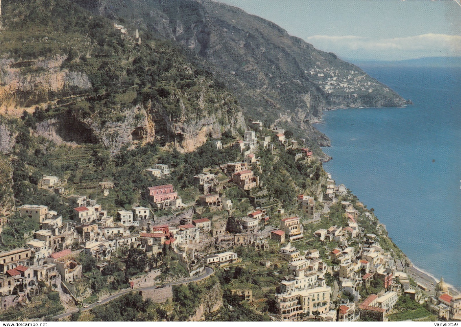 POSITANO-SALERNO-PANORAMA-CARTOLINA VERA FOTOGRAFIA VIAGGIATA IL 1-7-1973 - Salerno