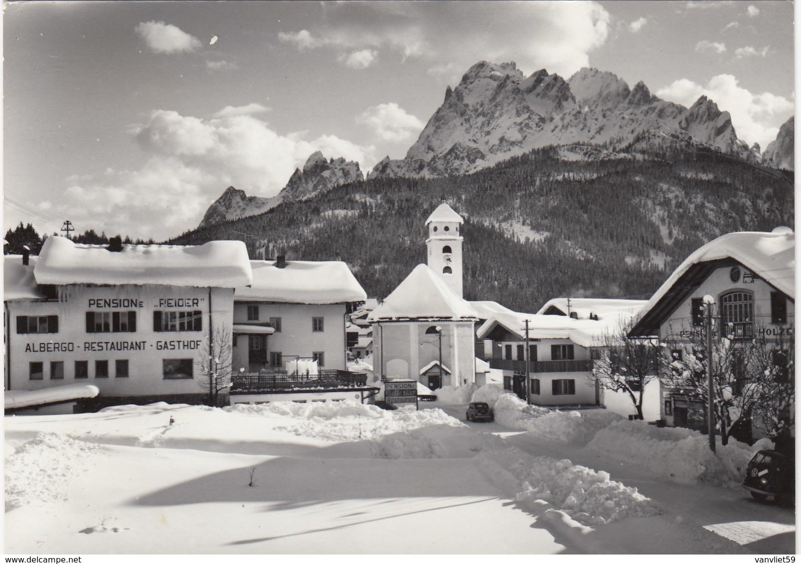 MOOS-SEXTEN-MOSO SESTO-BOZEN-BOLZANO-ALBERGO=PEIDER=CARTOLINA VERA FOTOGRAFIA NON VIAGGIATA ANNO 1955-1960 - Bolzano (Bozen)