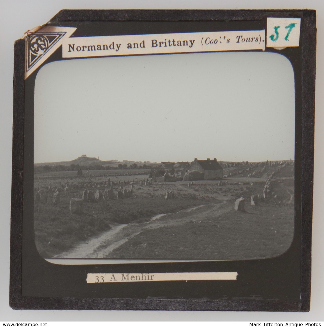 A Menhir - NORTHERN FRANCE - Magic Lantern Slide (lanterne Magique) - Diapositivas De Vidrio