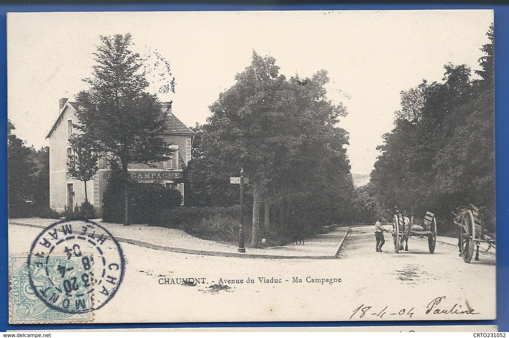 CHAUMONT  Avenue Du  Viaduc    Restaurant Ma Campagne   Animées        écrite En 1904 - Chaumont