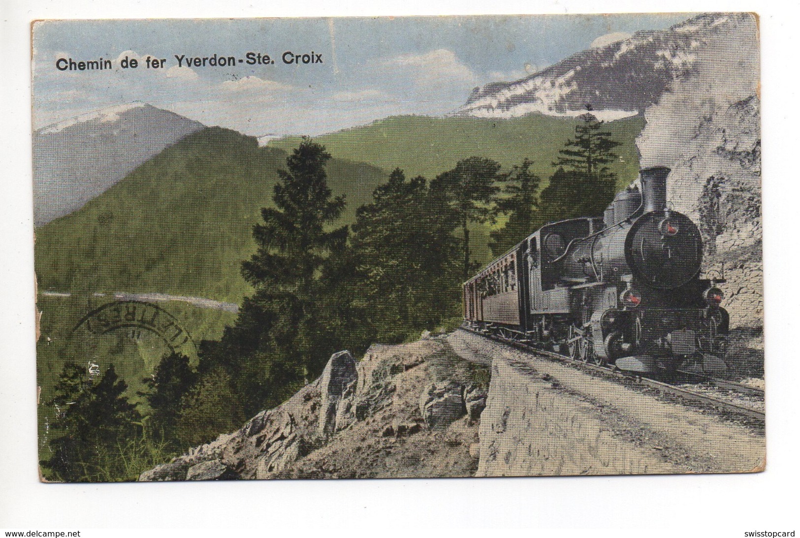 Chemin De Fer YVERDON-STE. CROIX Bahn Dampflokomotive - Yverdon-les-Bains 