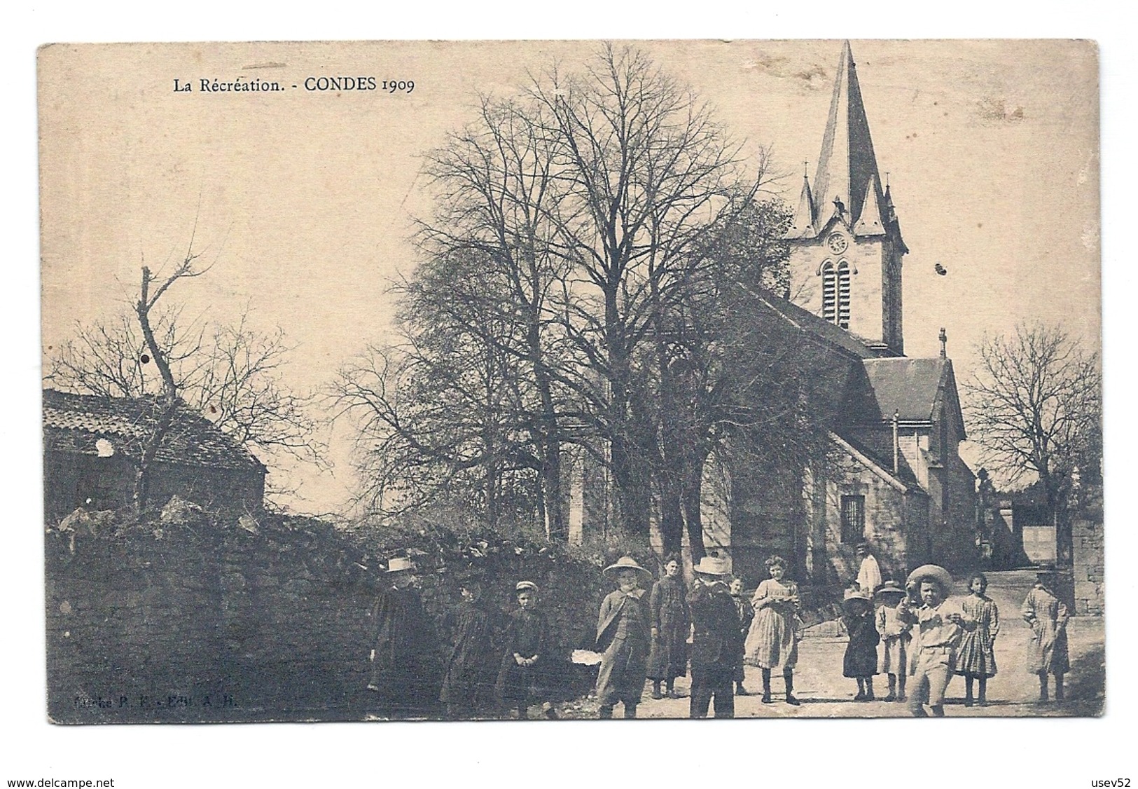 CPA Condes - La Récréation. 1909 - Autres & Non Classés