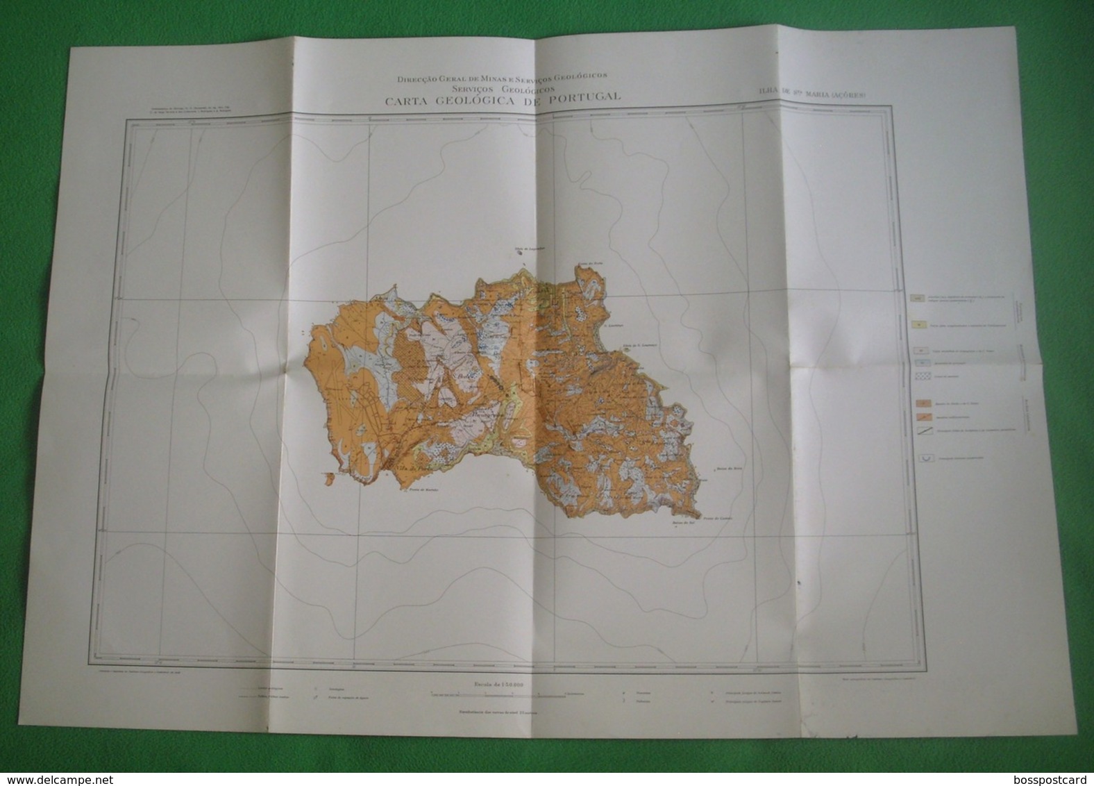 Santa Maria  - Carta Geológica De Portugal + Mapa - Açores - Mapas Geográficas