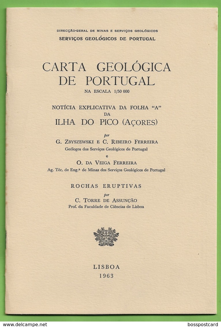 Pico - Carta Geológica De Portugal + Mapa (A) - Açores - Geographical Maps