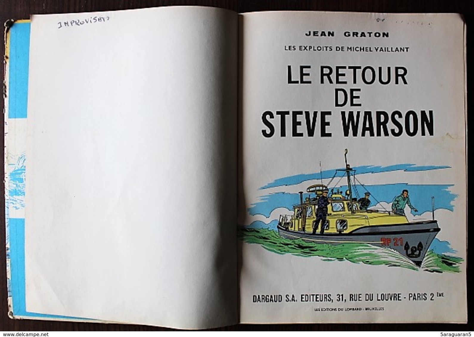 BD MICHEL VAILLANT - 9 - Le Retour De Steve Warson - EO 1965 Collection Du Lombard - Michel Vaillant