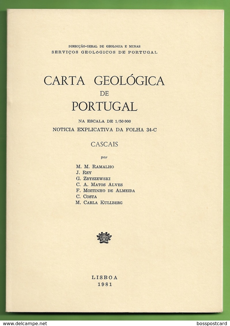 Cascais - Carta Geológica De Portugal + Mapa. Lisboa. - Geographical Maps