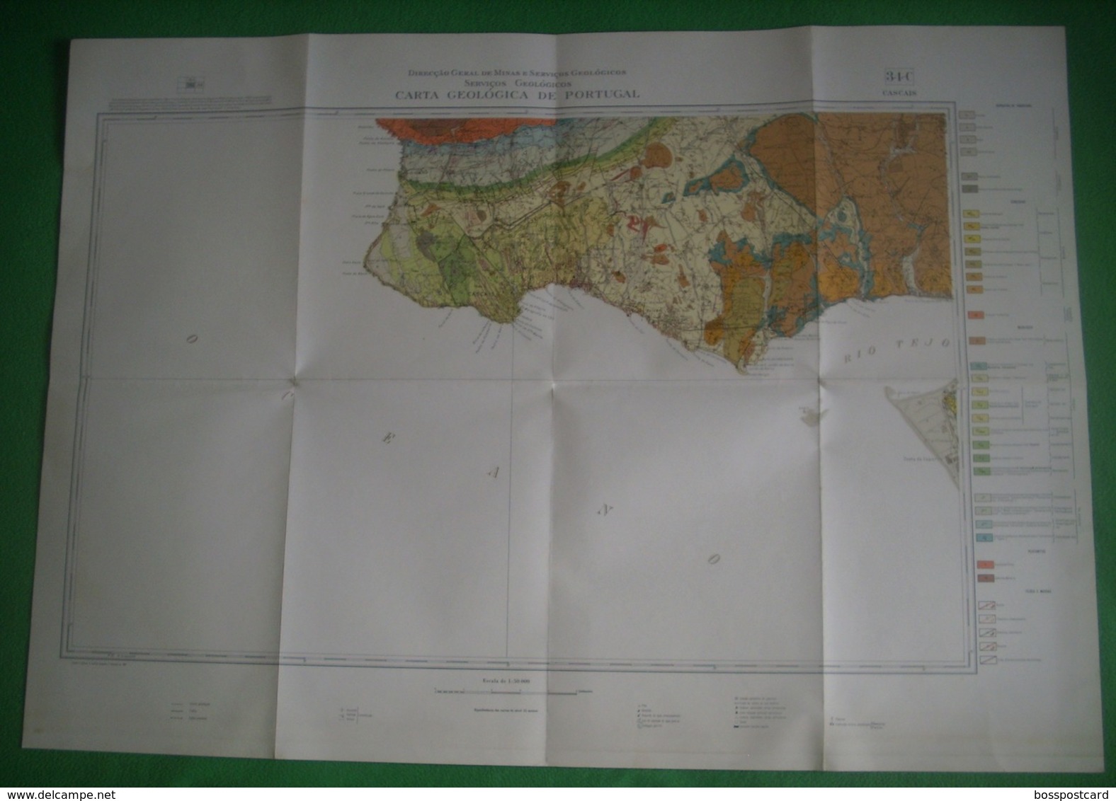 Cascais - Carta Geológica De Portugal + Mapa. Lisboa. - Geographische Kaarten