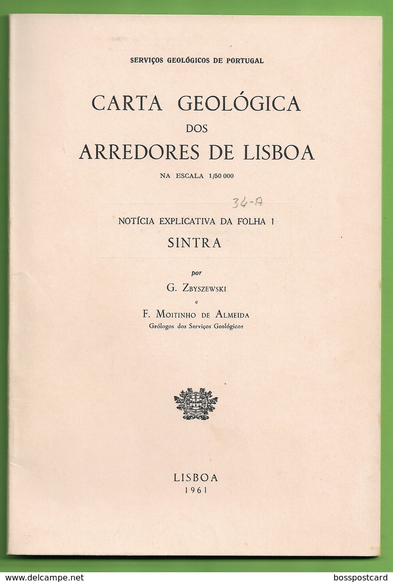 Sintra - Carta Geológica De Portugal + Mapa - Geographical Maps