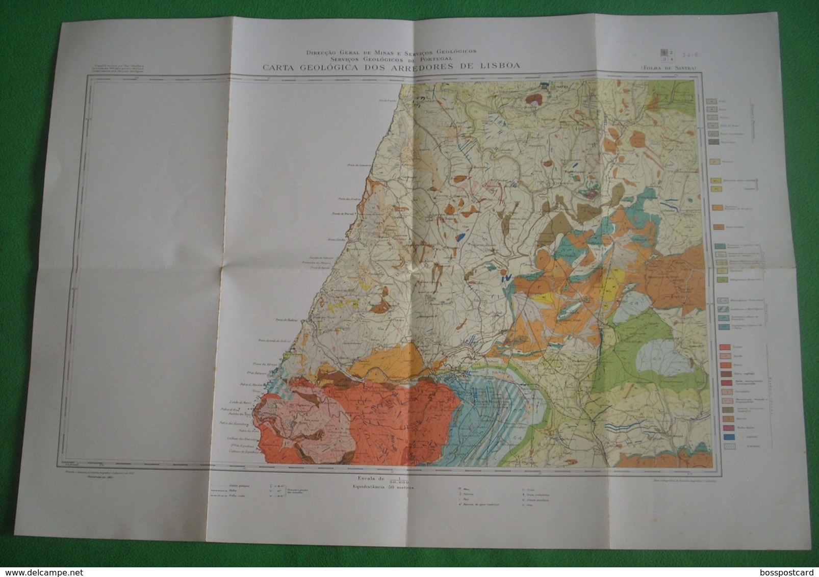 Sintra - Carta Geológica De Portugal + Mapa - Geographical Maps