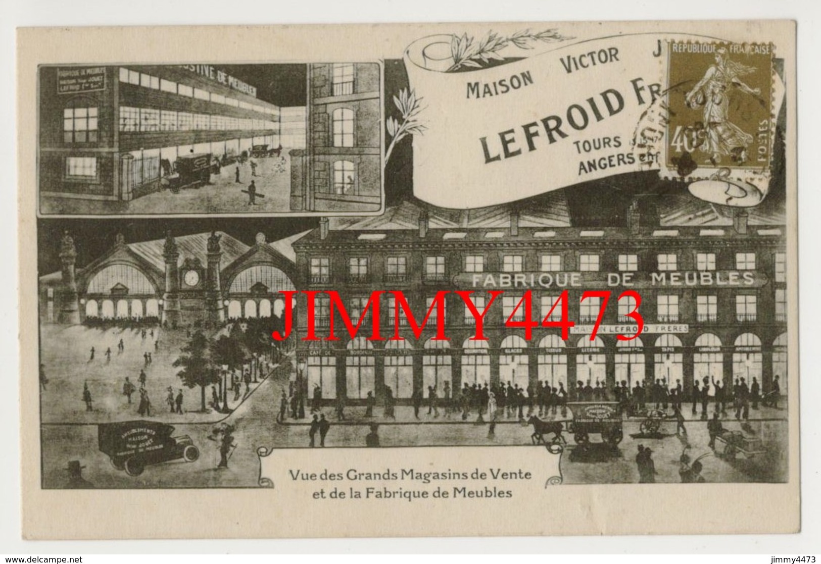 CPA - Maison Victor LEFROID En 1926 - Vue Des Grands Magasins De Vente Et Fabrique De Meubles - TOURS 37 Indre Et Loire - Tours