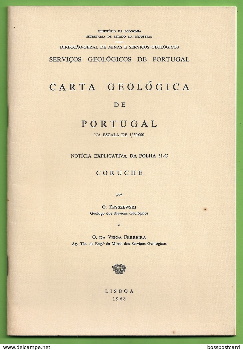 Coruche - Carta Geológica De Portugal + Mapa. Santarém. - Carte Geographique