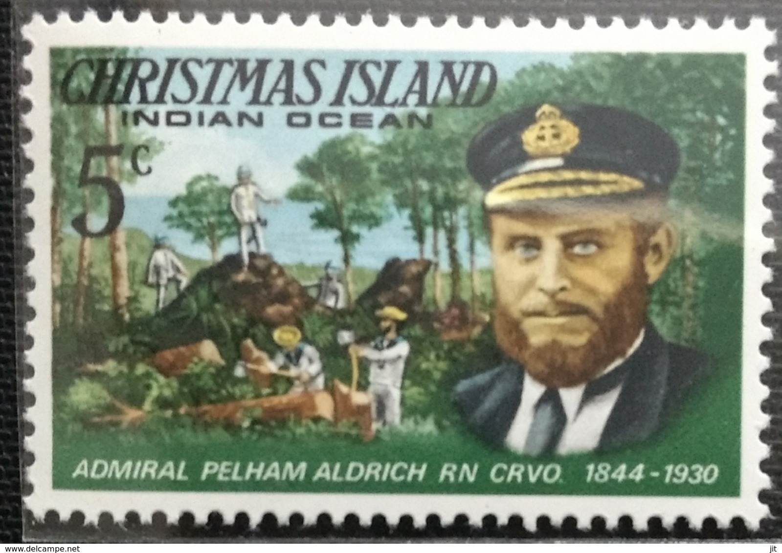 117. CHRISTMAS ISLANDS INDIAN OCEAN (5C) STAMP ADMIRAL PILHAM ALDRICH  RN. CRVO.. MNH - Christmas Island