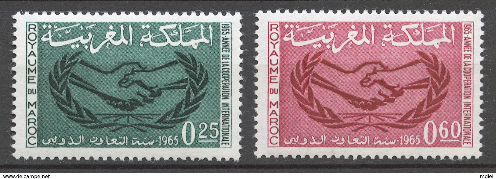 Morocco 1965 Mi# 548-49** INTERNATIONAL COOPERATION YEAR - Maroc (1956-...)