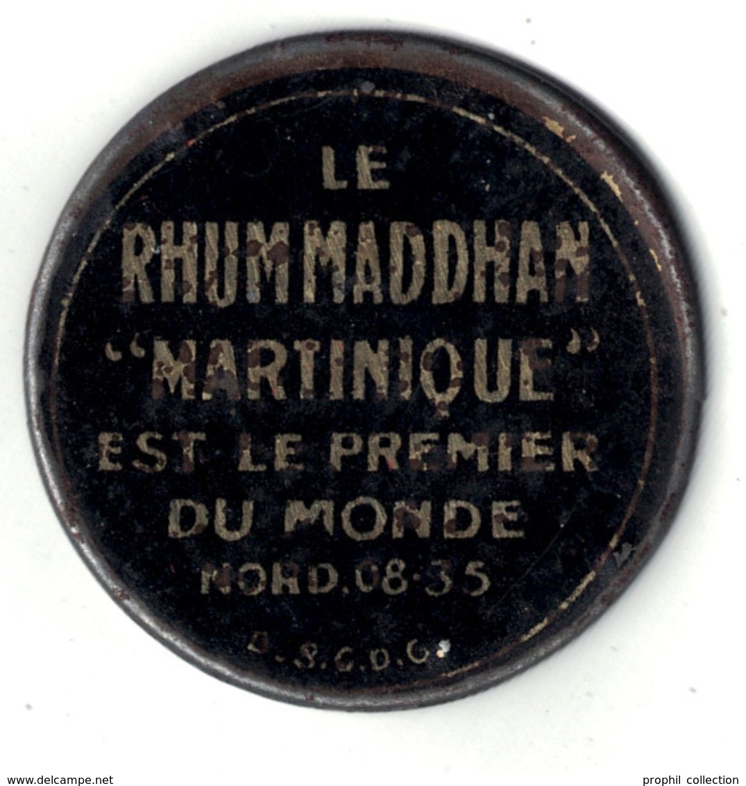 RARE TIMBRE MONNAIE "RHUM MADDHAN MARTINIQUE " Avec SEMEUSE 5c VERT (FOND ROUGE) - Autres & Non Classés