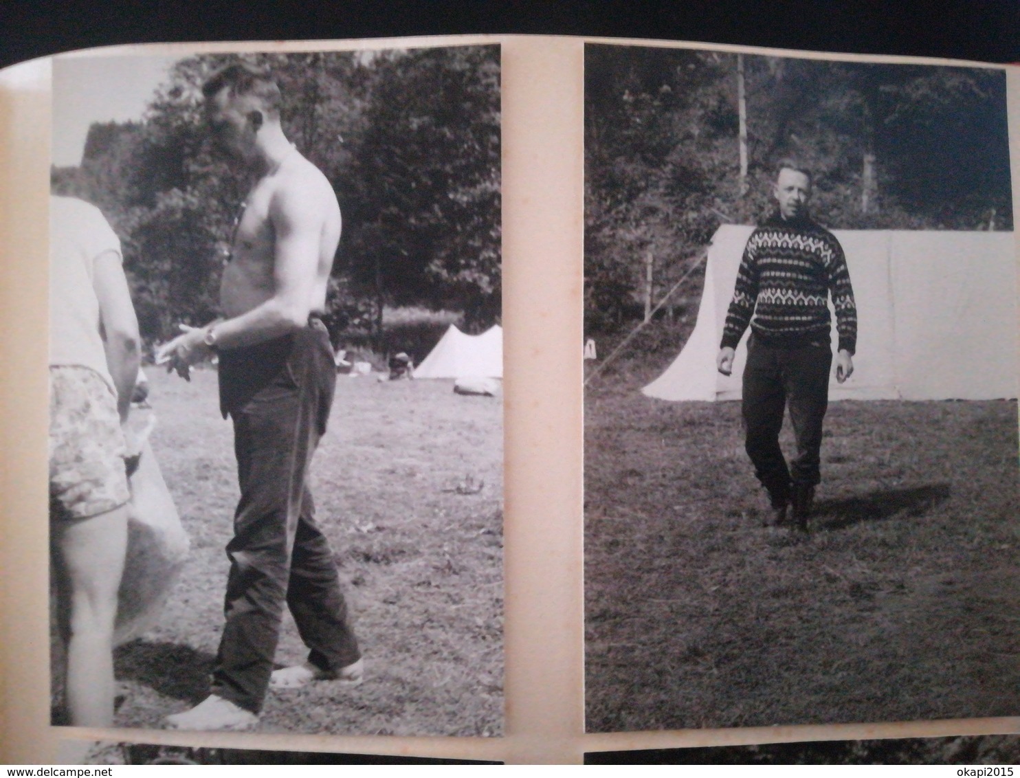 GROUPE DE PERSONNES DU CERCLE JULIEN NAESSENS BUDO Arts Martiaux CAMP ACHOUFFE BELGIQUE 80 PHOTOS ORIGINALES ANNÉE 1962 - Personnes Identifiées